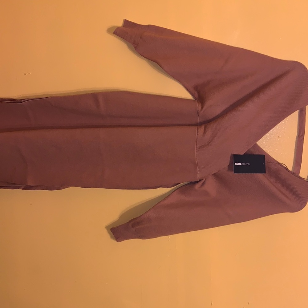 Sweater dress long with two slits on dress